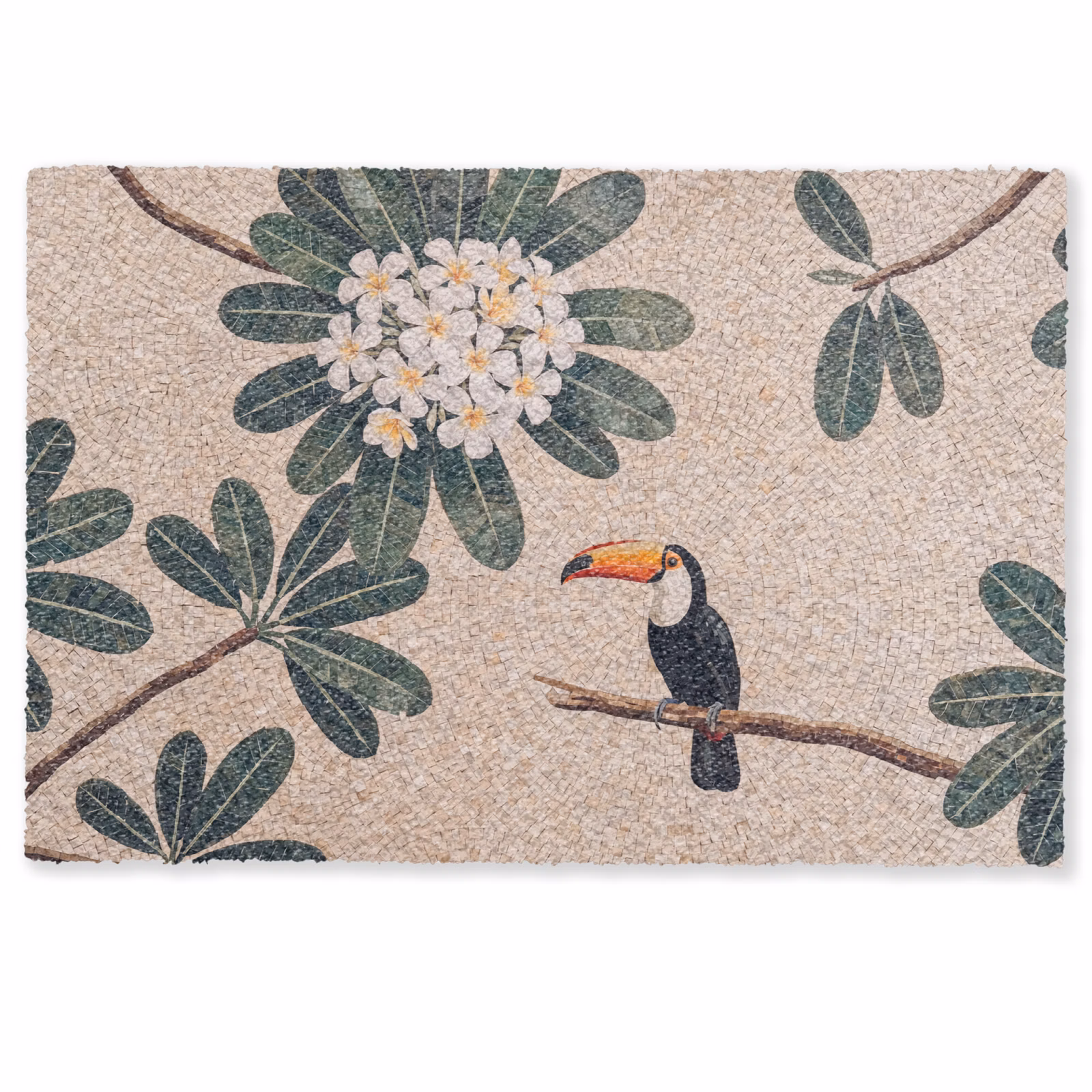 Deurmat - Vogel - Mozaïek - Tropisch - Natuur - Kleurrijk — 1