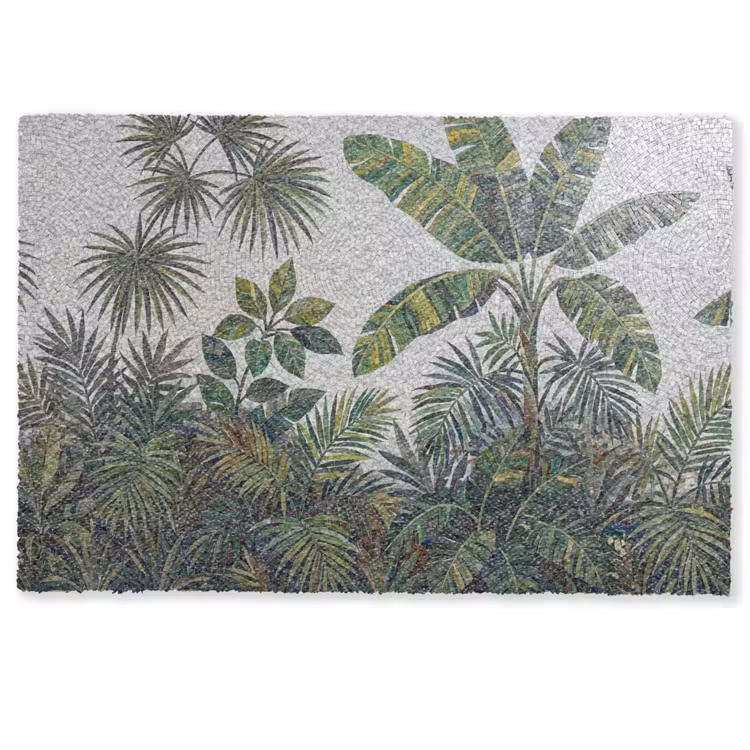 Deurmat - Planten - Tropisch - Mozaïek - Groen - Natuur — 1