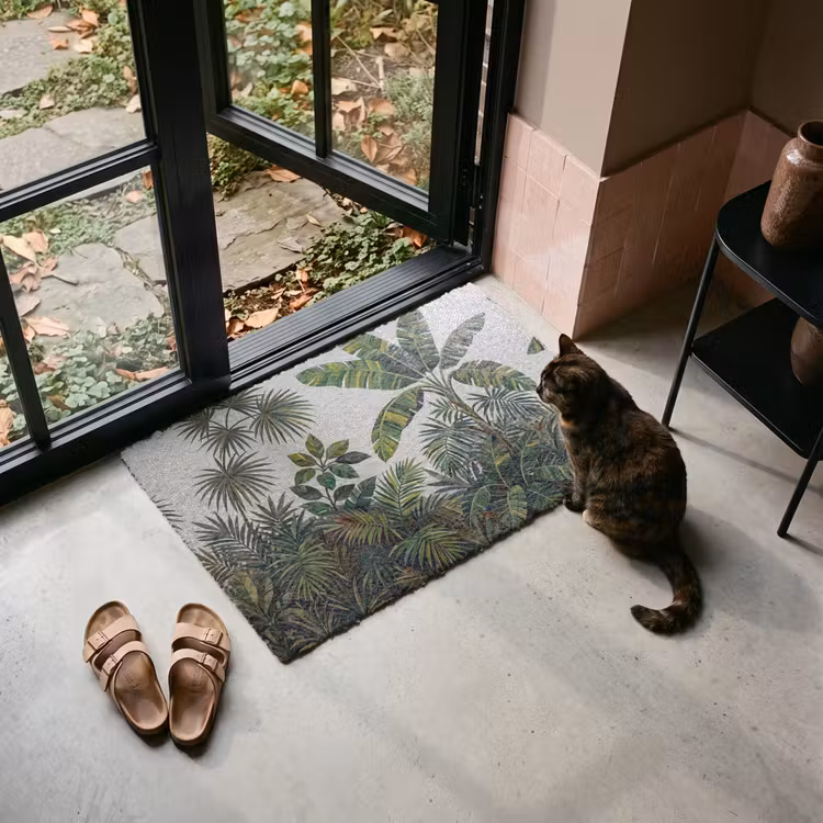 Deurmat - Planten - Tropisch - Mozaïek - Groen - Natuur — 2