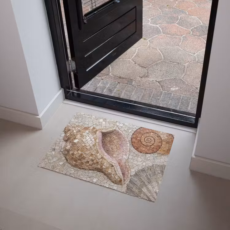 Deurmat - Schelp - Mozaïek - Zee - Beige - Modern — 4