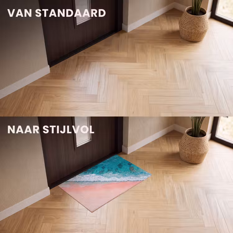 Deurmat - Strand - Oceaan - Golven - Roze Zand - Natuur — 3