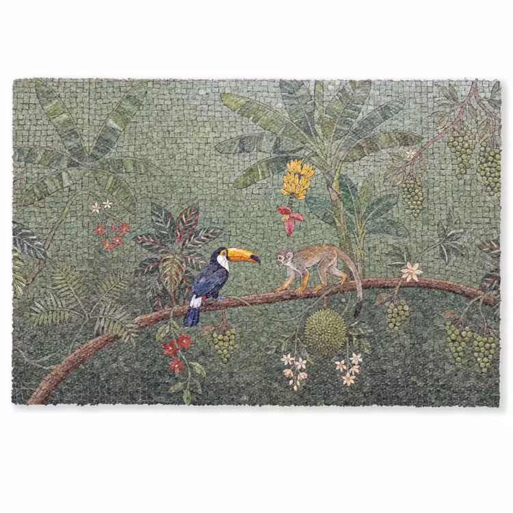 Deurmat - Vogel - Dier - Jungle - Mozaïek - Natuur — 1