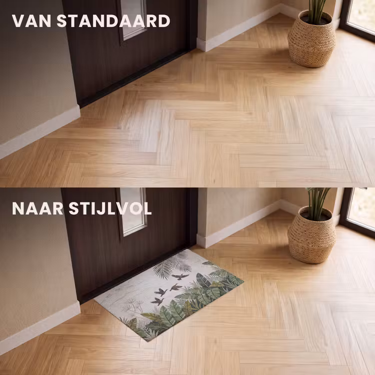 Deurmat - Vogel - Vliegend - Tropisch - Mozaïek - Groen — 3