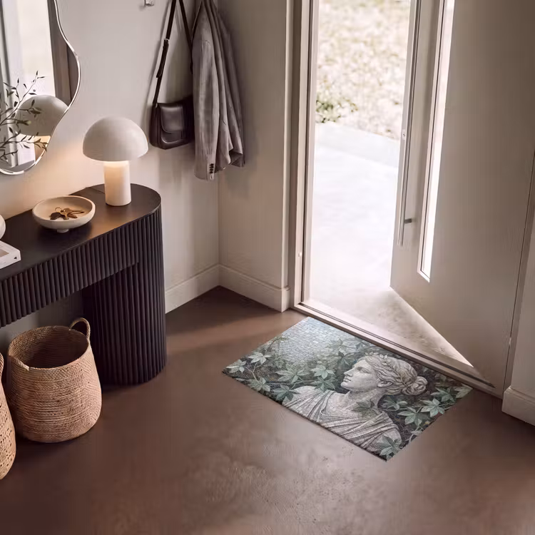 Deurmat - Vrouw - Klassiek - Mozaiëk - Natuur - Groen — 8