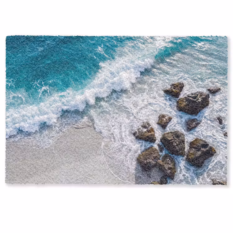 Deurmat - Zee - Golf - Strand - Natuur - Blauw — 1