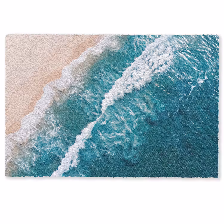 Deurmat - Zee - Strand - Golven - Natuur - Blauw — 1