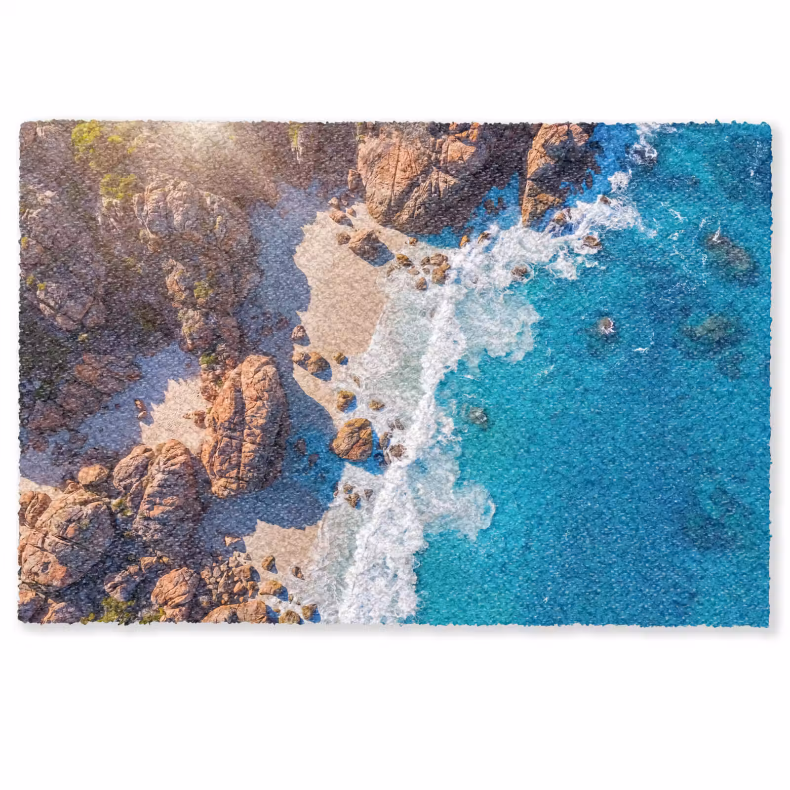 Deurmat - Strand - Zee - Rotsen - Natuur - Blauw — 1