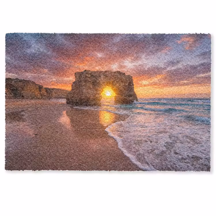 Deurmat - Kust - Rots - Zonsondergang - Zee - Natuur — 1
