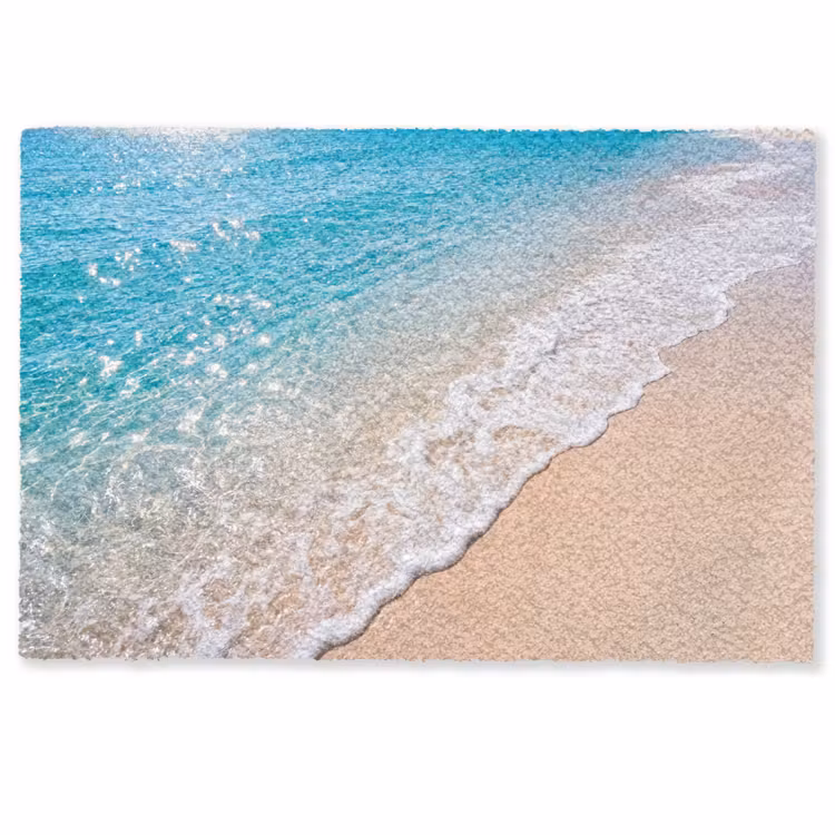 Deurmat - Strand - Water - Natuur - Blauw - Beige — 1