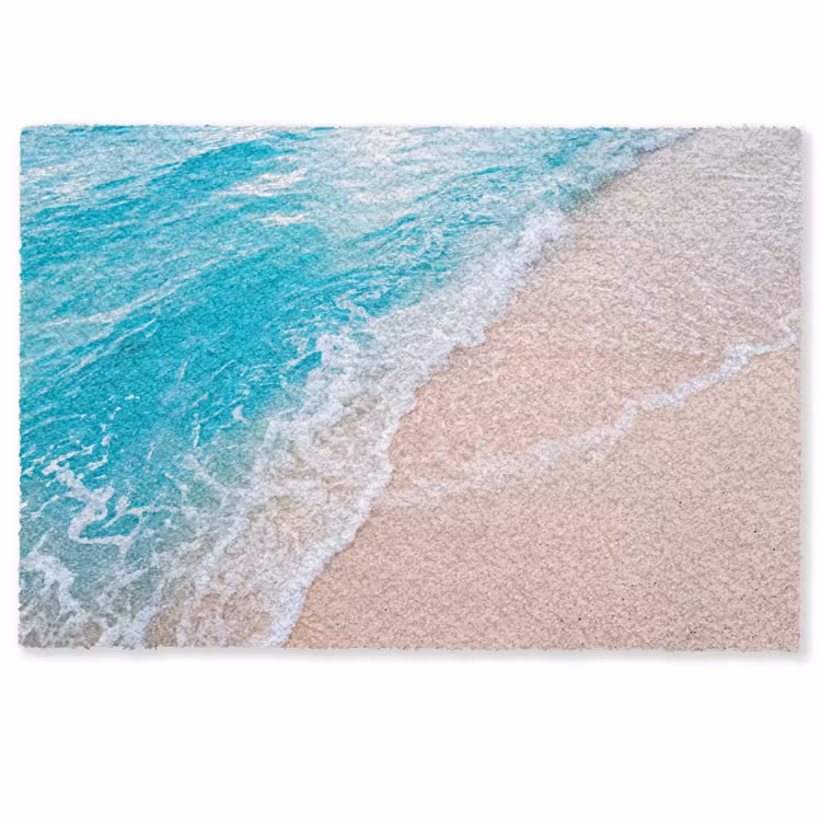 Deurmat - Strand - Zee - Golf - Natuur - Blauw — 1