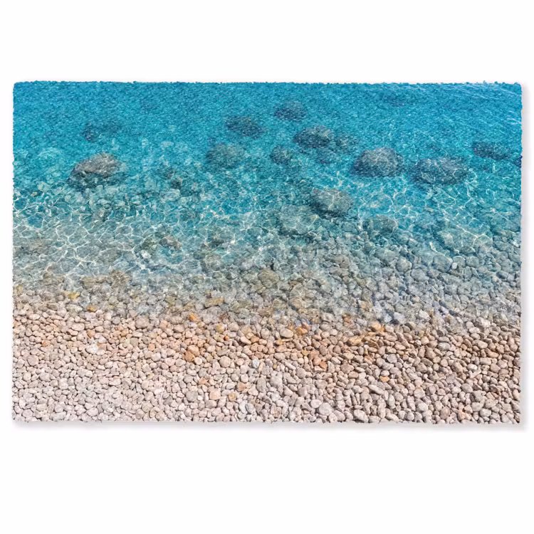 Deurmat - Water - Kiezels - Natuur - Levendig - Turkoois — 1