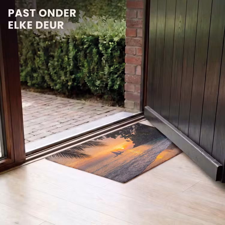 Deurmat - Zee - Zonsondergang - Boot - Natuur - Oranje — 7