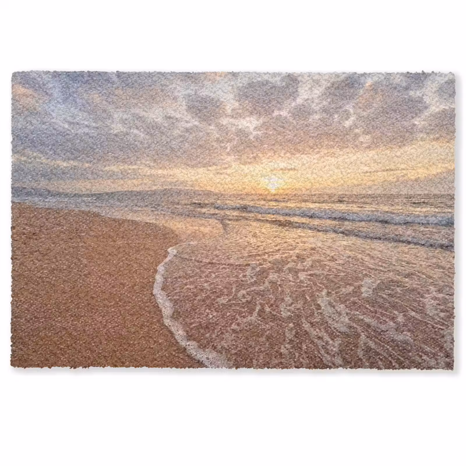 Deurmat - Zee - Kustlijn - Wolken - Landschap - Oranje — 1