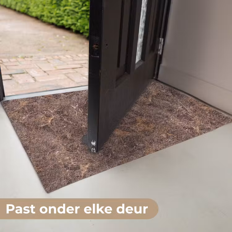 Deurmat - Marmer - Patroon - Natuur - Bruin - Goud — 7