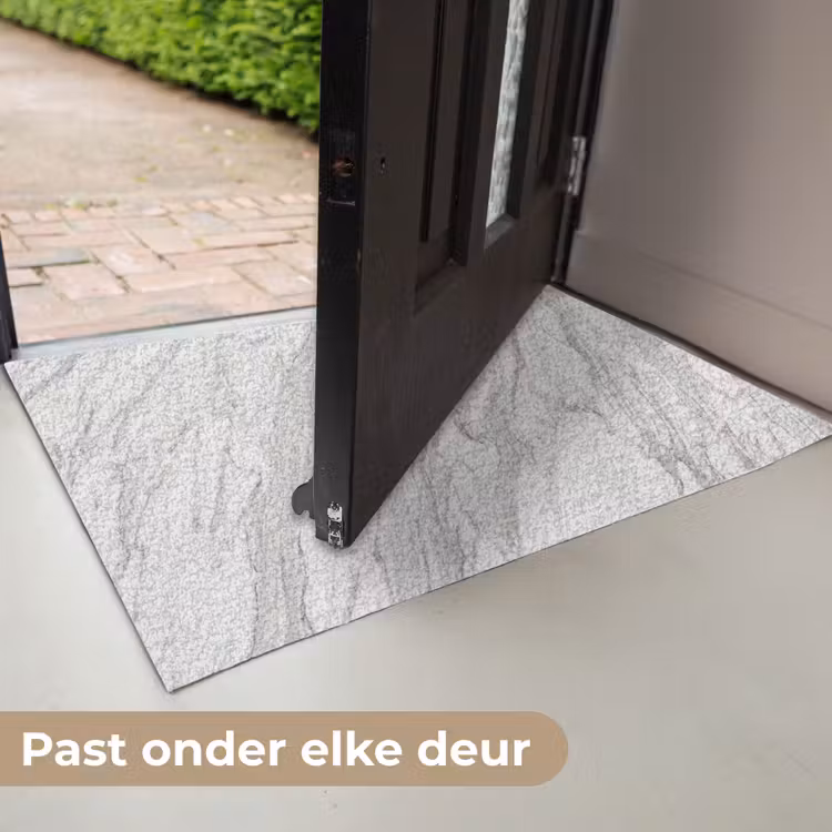Deurmat - Marmer - Wit - Grijs - Structuur - Modern — 7