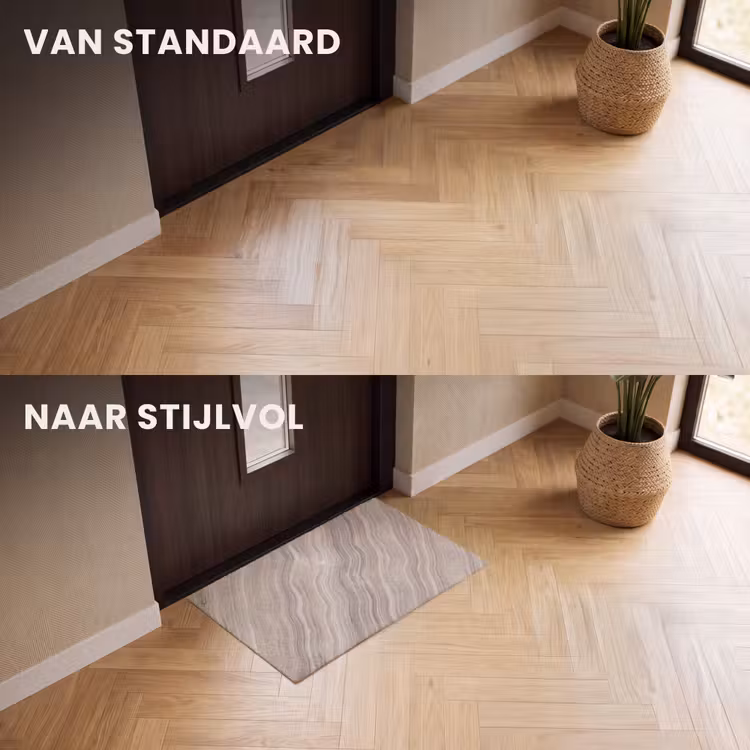 Deurmat - Textuur - Golvend - Abstract - Modern - Beige — 3