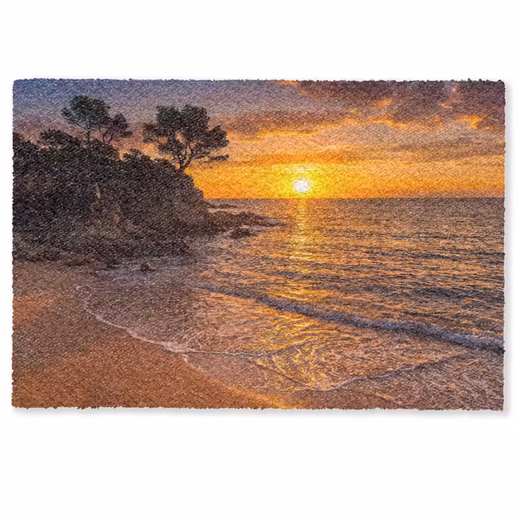 Deurmat - Zee - Kust - Zonsondergang - Natuur - Oranje — 1