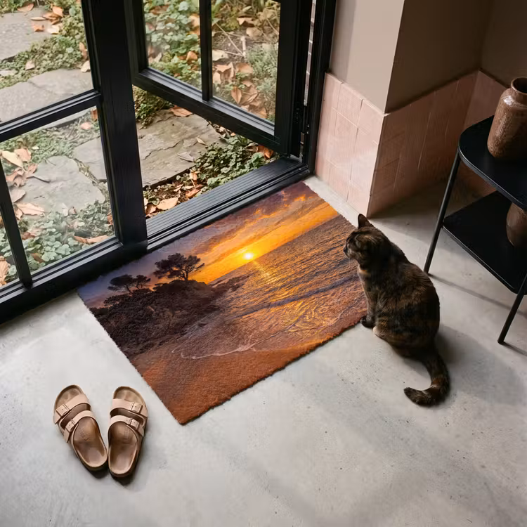 Deurmat - Zee - Kust - Zonsondergang - Natuur - Oranje — 2