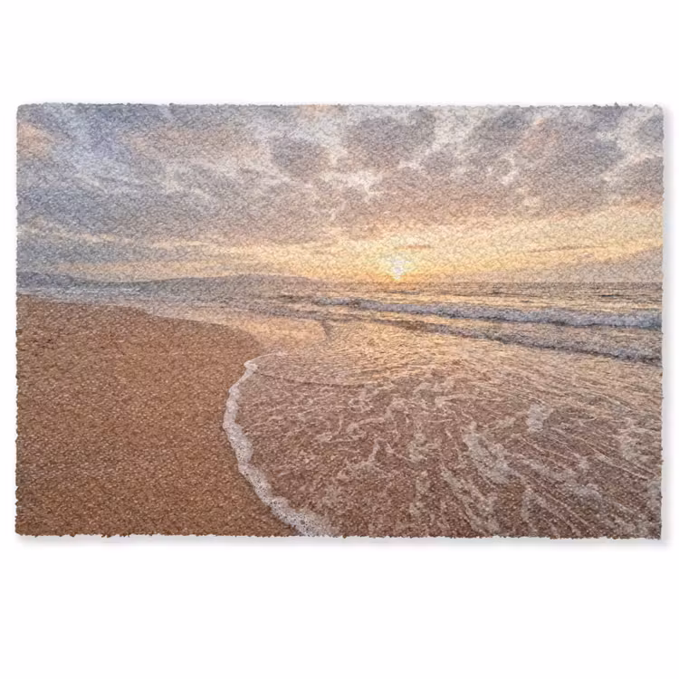 Deurmat - Zee - Kustlijn - Wolken - Landschap - Oranje — 1
