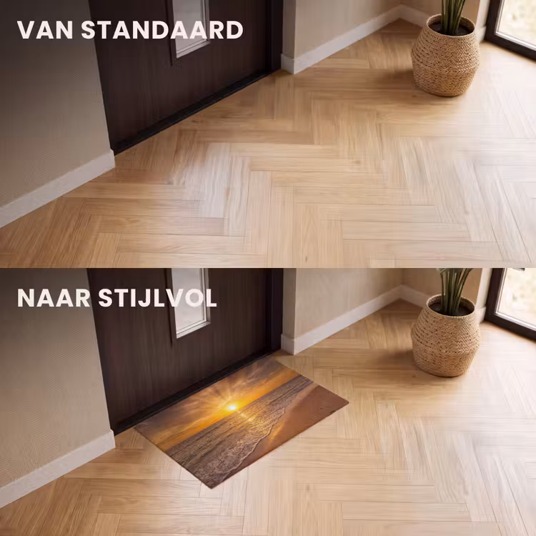 Deurmat - Zee - Zonsondergang - Golven - Kust - Oranje — 3