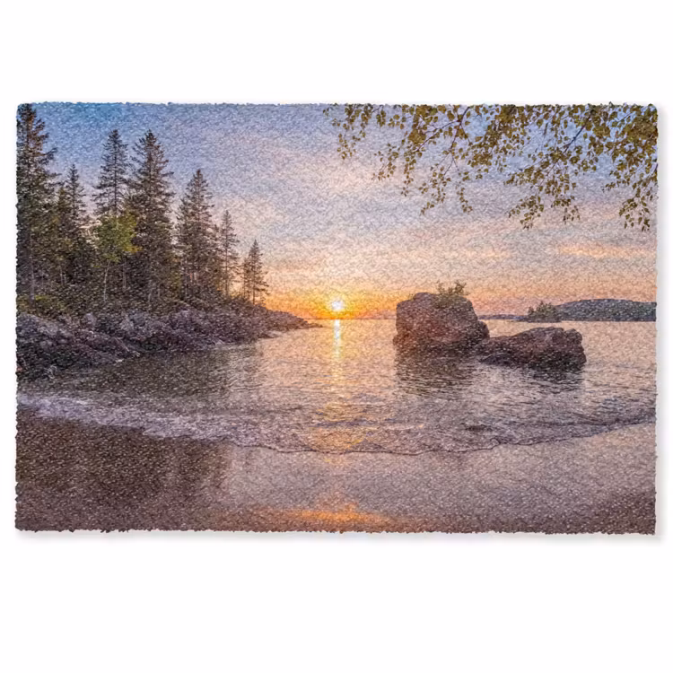 Deurmat - Zonsondergang - Kust - Water - Natuur - Oranje — 1
