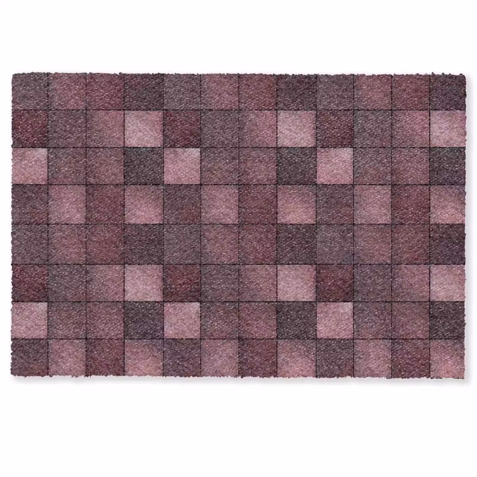 Deurmat - Vierkant - Tegel - Patroon - Paars — 1
