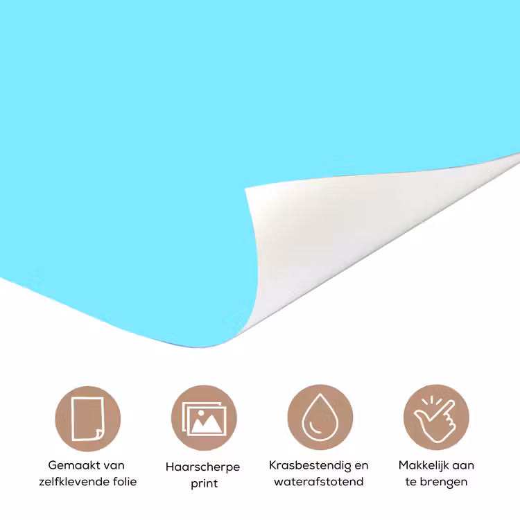 Deursticker - Electric - Cyan - Blauw — 3