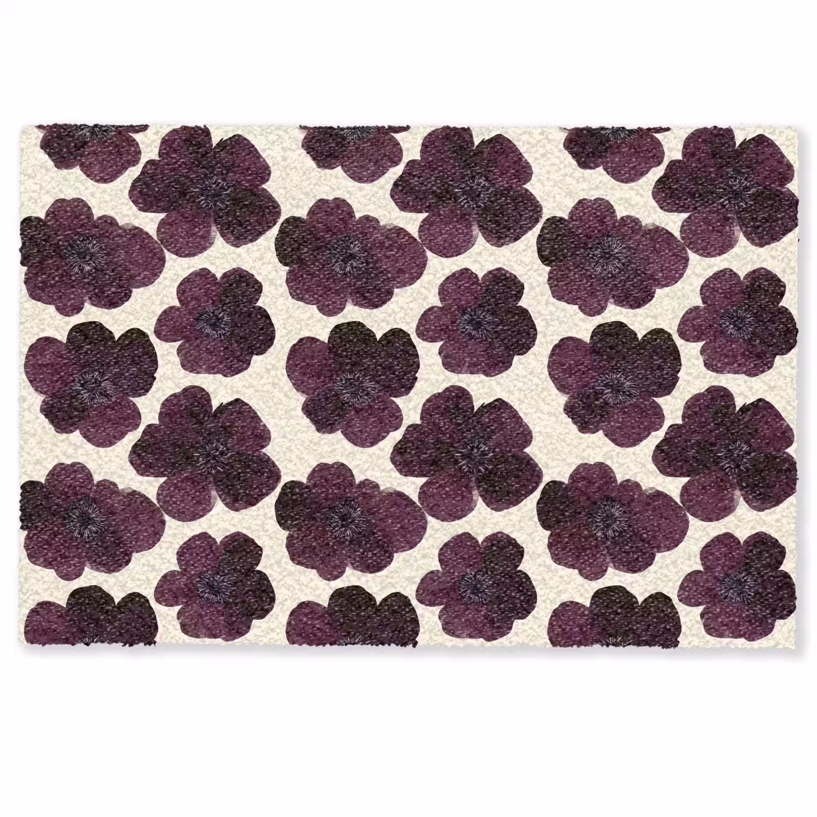 Deurmat - Bloemen - Aquarel - Paars — 1