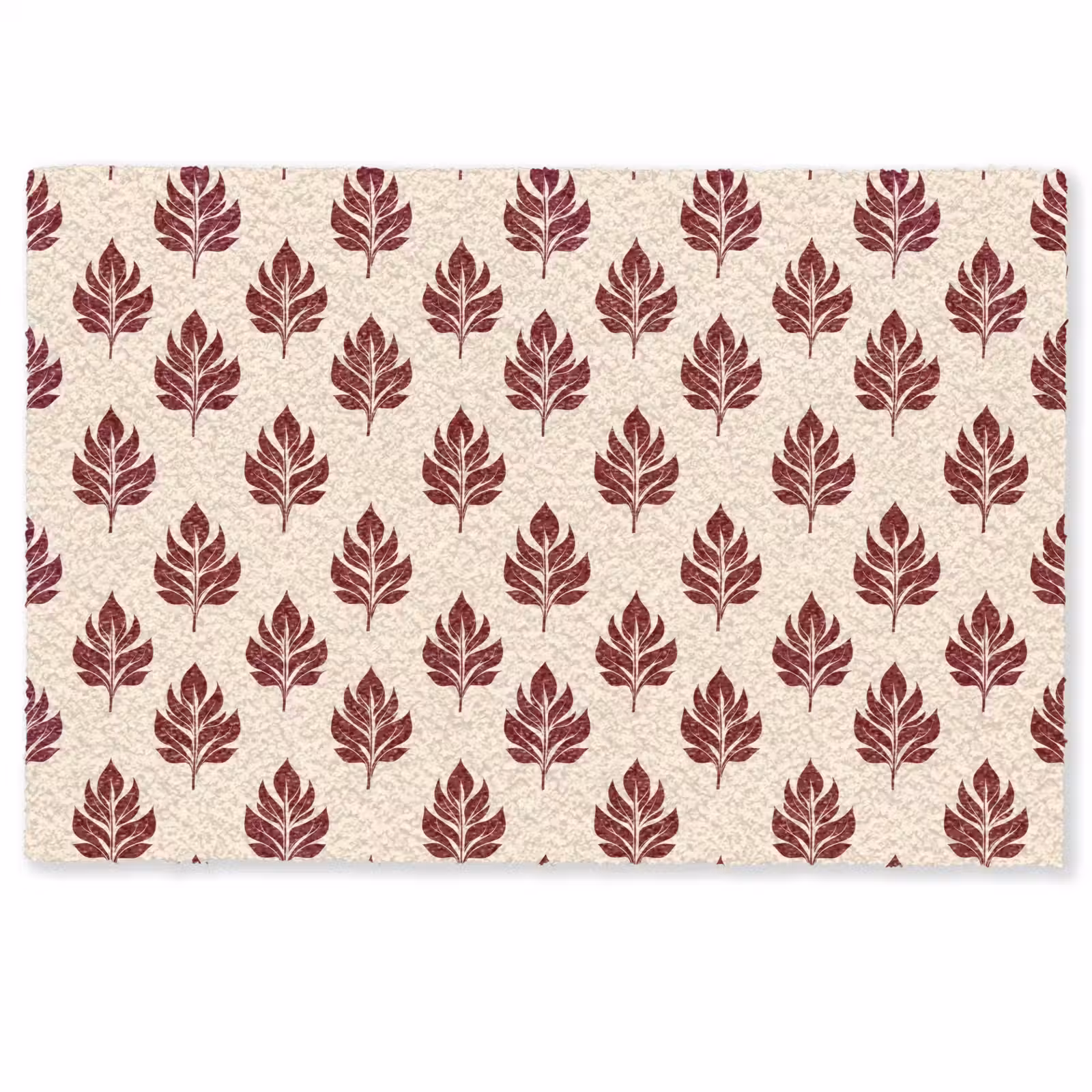 Deurmat - Botanisch - Patroon - Bordeaux — 1