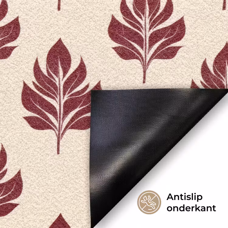 Deurmat - Botanisch - Patroon - Bordeaux — 6