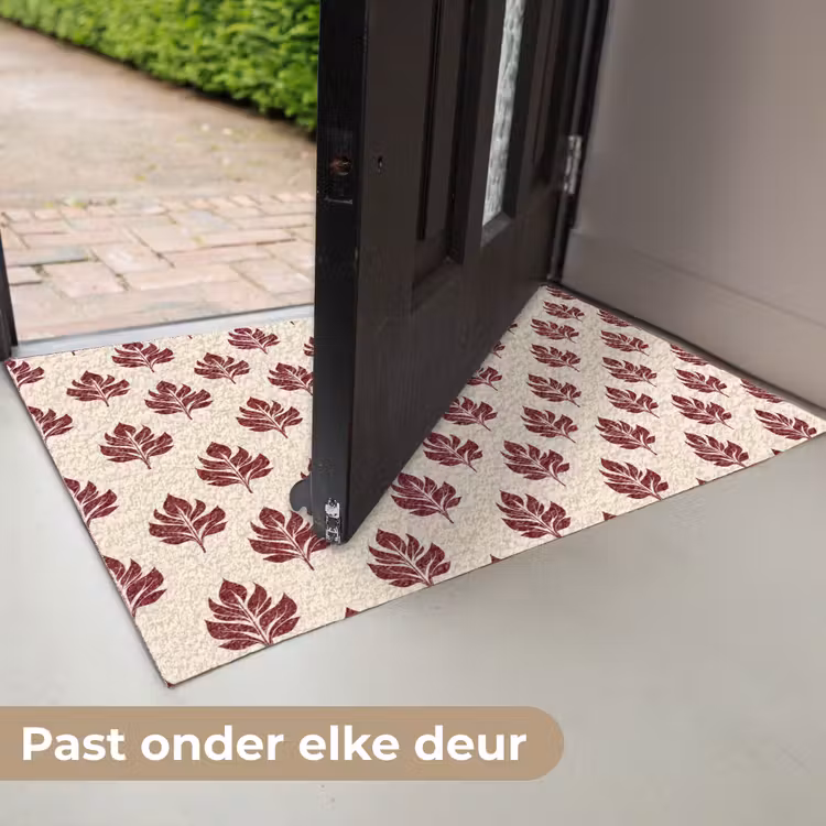 Deurmat - Botanisch - Patroon - Bordeaux — 7