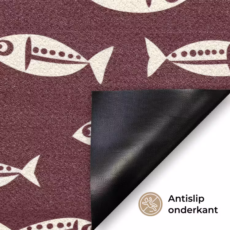 Deurmat - Vissen - Grafisch - Patroon - Donker — 6
