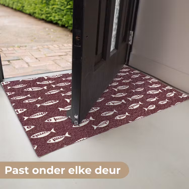Deurmat - Vissen - Grafisch - Patroon - Donker — 7