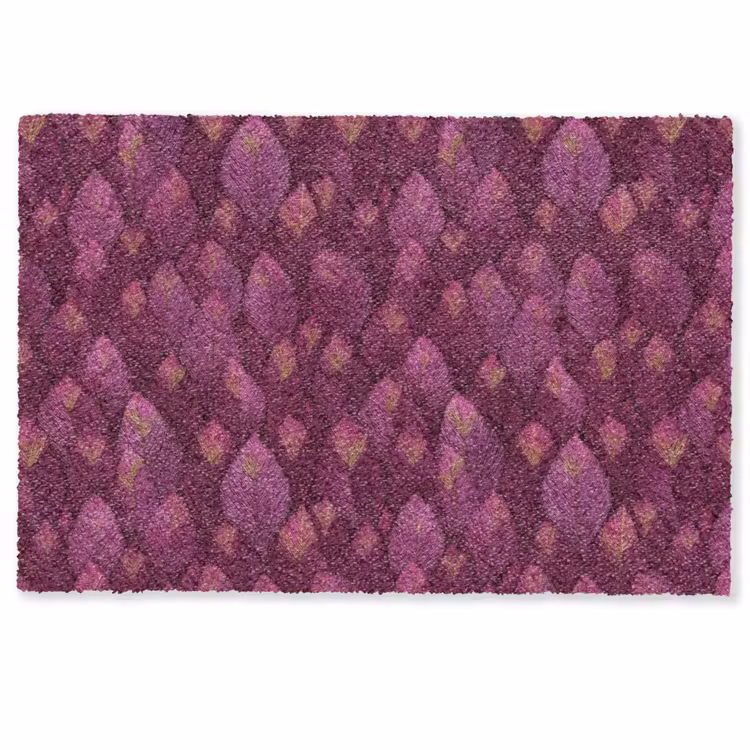 Deurmat - Bladeren - Patroon - Burgundy — 1