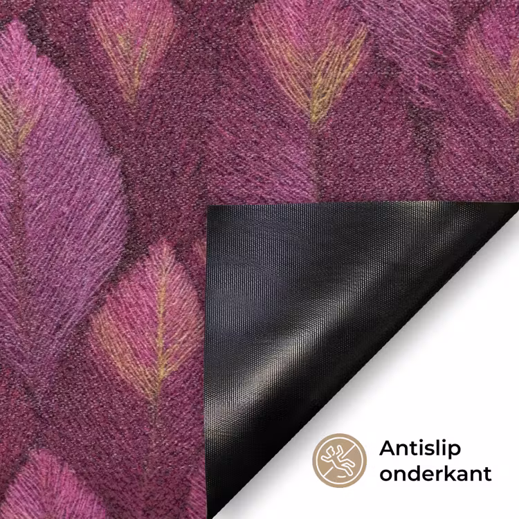 Deurmat - Bladeren - Patroon - Burgundy — 6