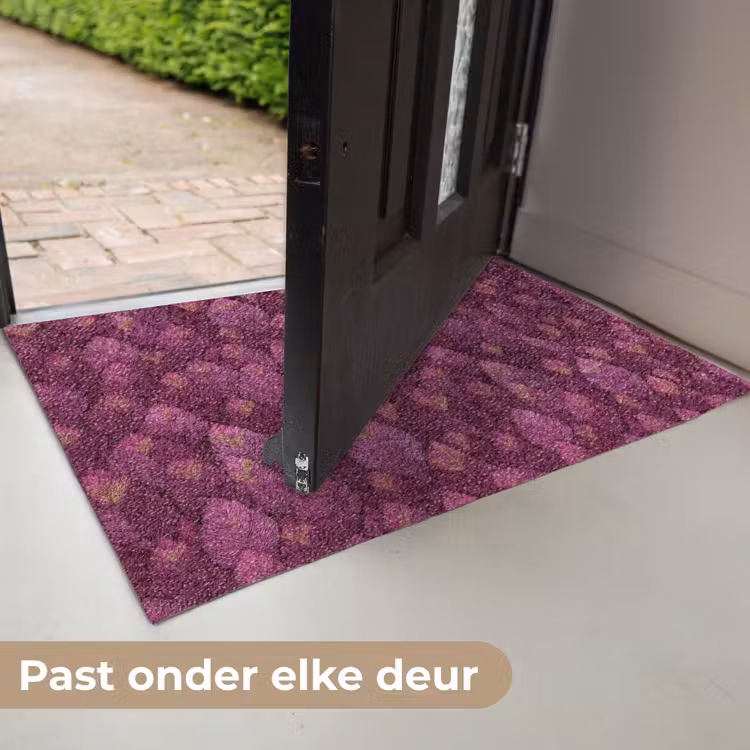 Deurmat - Bladeren - Patroon - Burgundy — 7