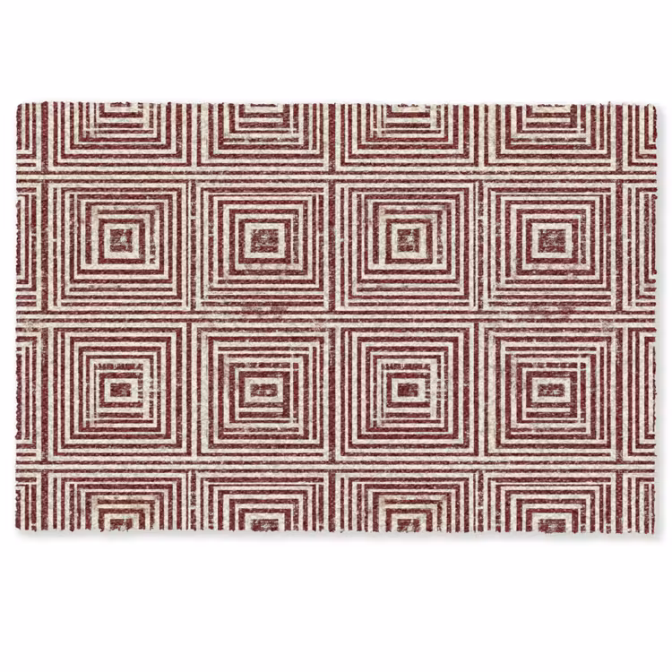 Deurmat - Geometrisch - Patroon - Rood — 1