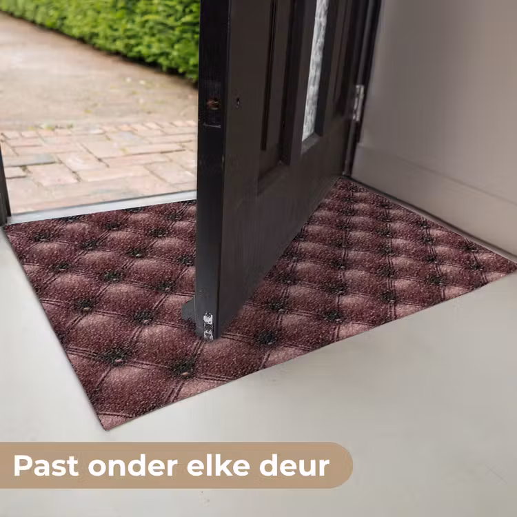 Deurmat - Leer - Patroon - Bordeaux — 7