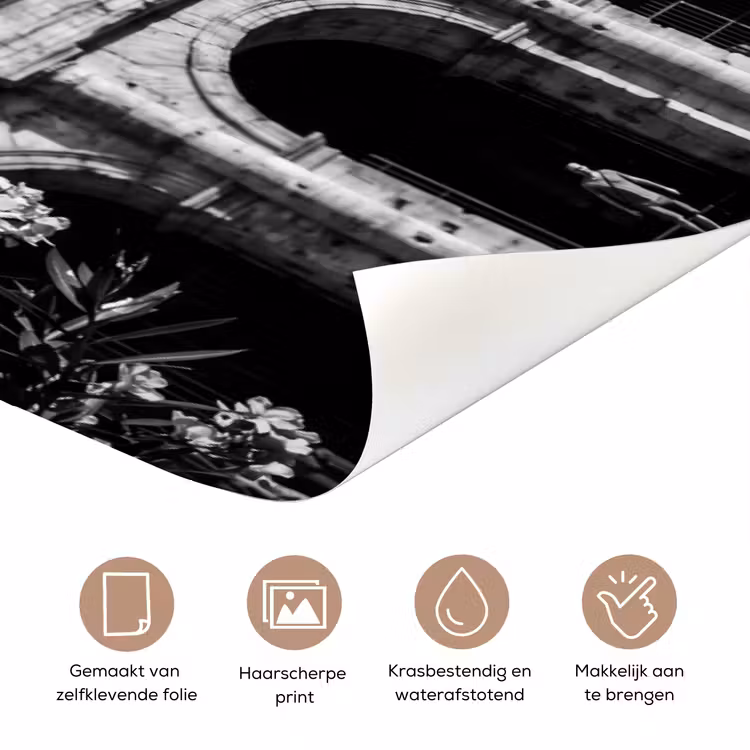 Deursticker - Architectuur - Colosseum - Rome - Historisch - Zwart-wit — 3