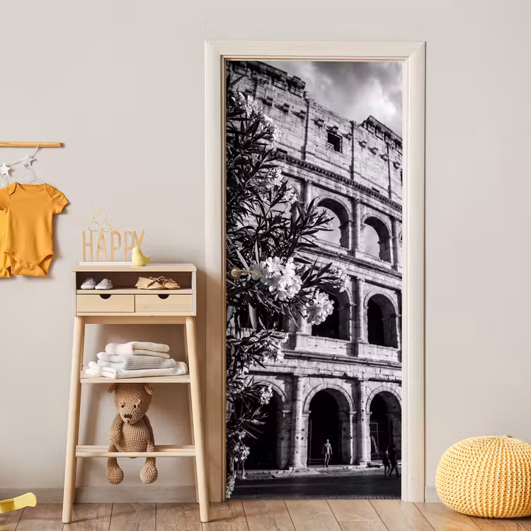 Deursticker - Architectuur - Colosseum - Rome - Historisch - Zwart-wit — 6
