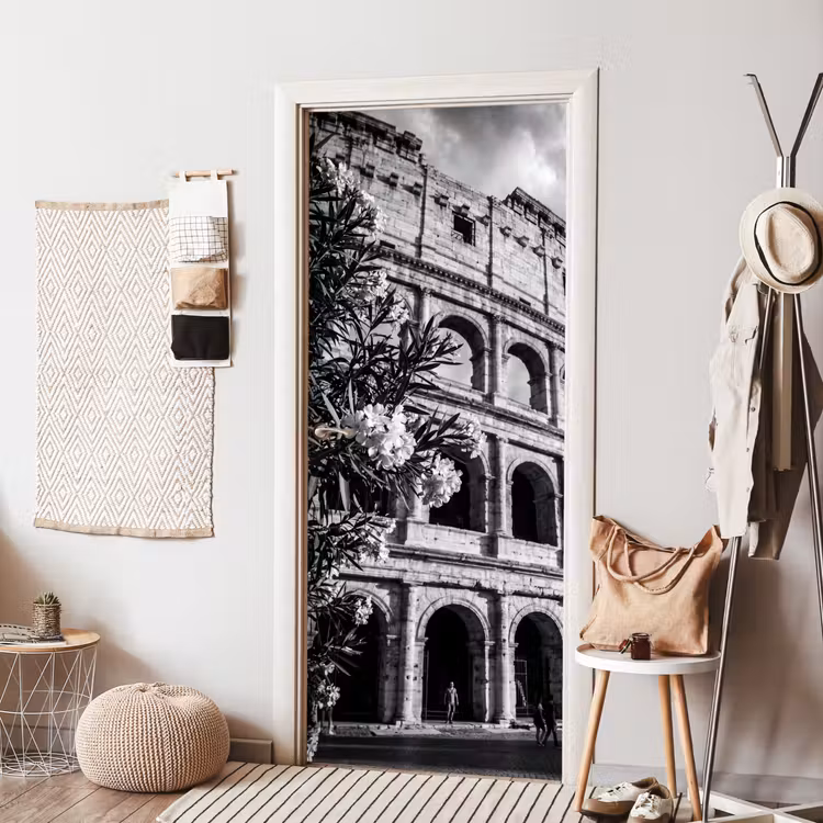 Deursticker - Architectuur - Colosseum - Rome - Historisch - Zwart-wit — 8