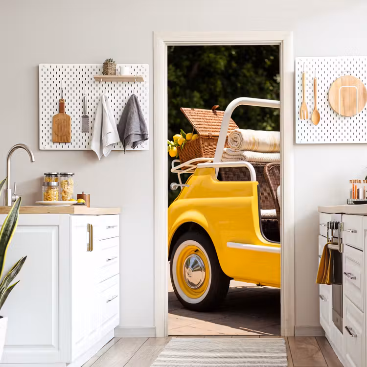 Deursticker - Auto - Picknick - Zomer - Geel — 7
