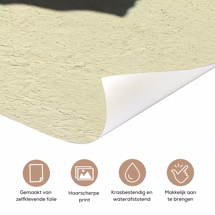 Deursticker - Badpak - Schaduw - Muur - Zomer - Minimalistisch — 3