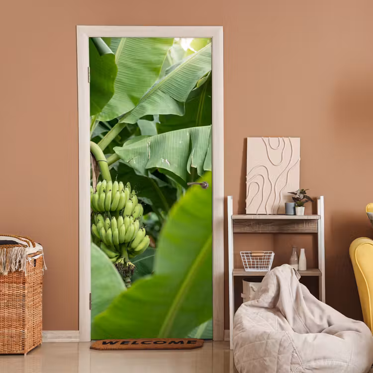 Deursticker - Eten - Bananen - Plantage - Groen — 2