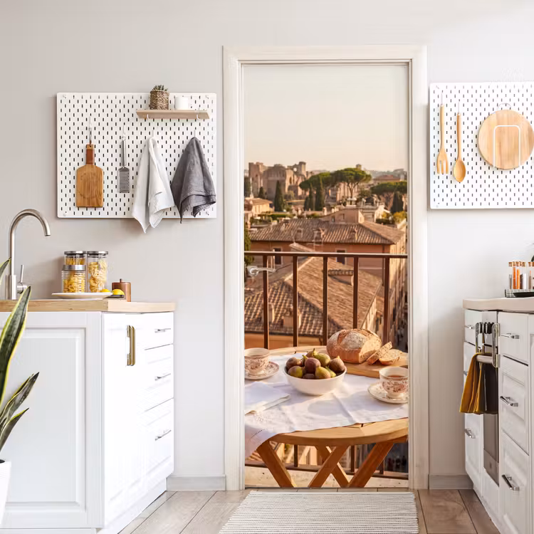 Deursticker - Eten - Ontbijt - Balkon - Stad - Zonsopgang — 7