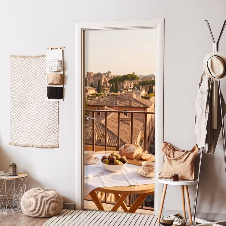 Deursticker - Eten - Ontbijt - Balkon - Stad - Zonsopgang — 8