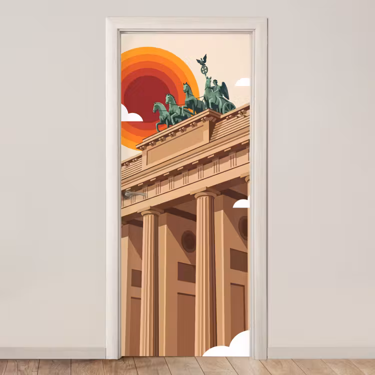 Deursticker - Architectuur - Brandenburg - Berlijn - Zonsondergang - Historisch — 1