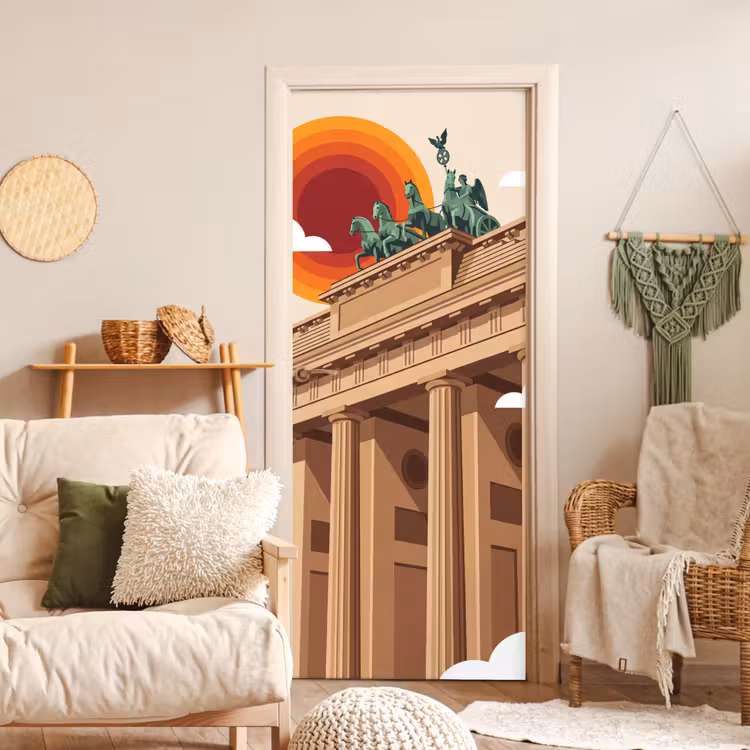 Deursticker - Architectuur - Brandenburg - Berlijn - Zonsondergang - Historisch — 4
