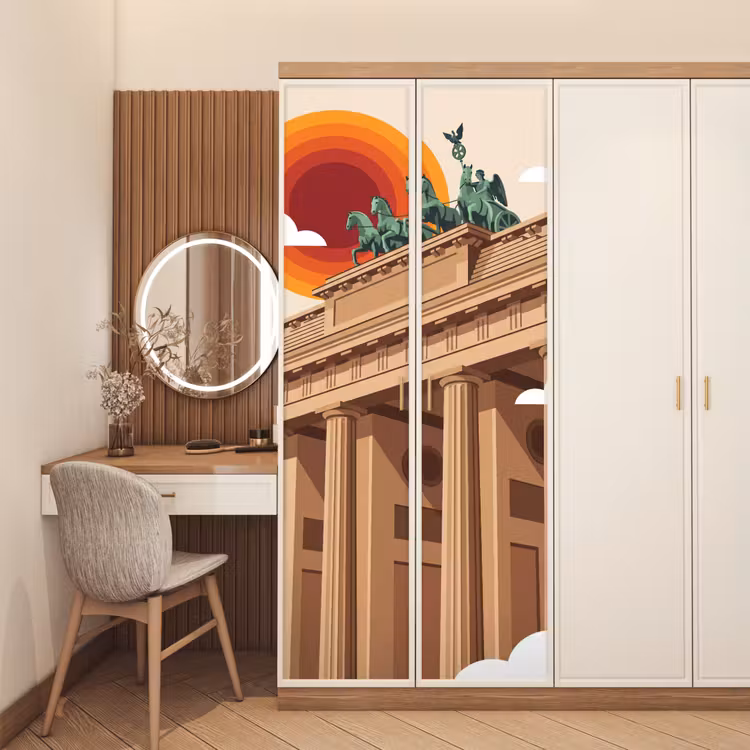 Deursticker - Architectuur - Brandenburg - Berlijn - Zonsondergang - Historisch — 5