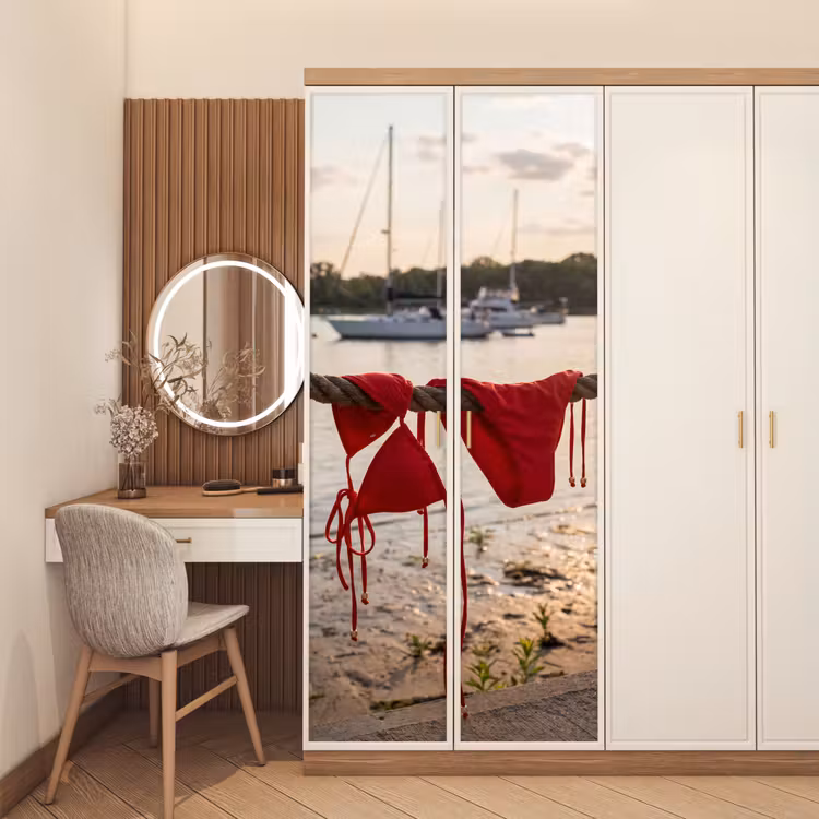 Deursticker - Badkleding - Rood - Zomer - Water - Zonsondergang — 5